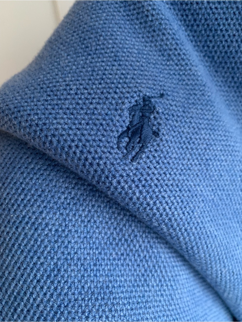 Polo by Ralph Lauren 100% Pima Cotton Quarter-Zip Men's Blue Sweater size XL - Picture 10 of 10